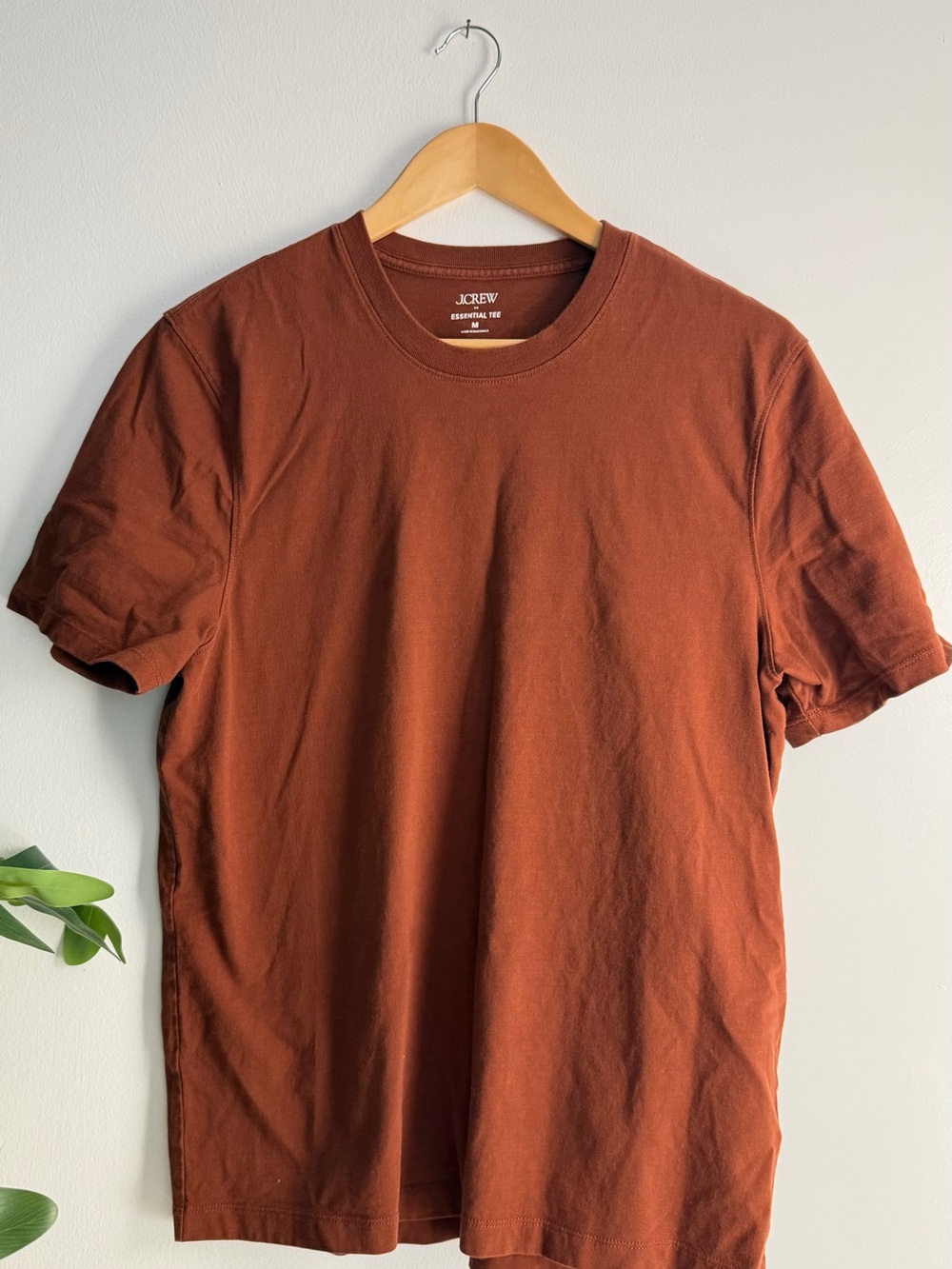 J. Crew Short-Sleeve Crewneck T-Shirt in Rust Brown